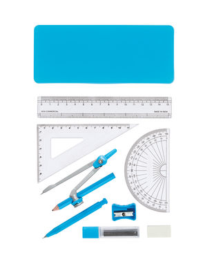 Школьный набор геометрии, цвет голубой - 93574-124- Фото №2