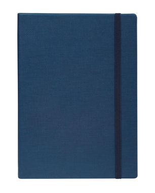 Блокнот з ремінцем 90x140 мм, колір синій - 93736-104- Фото №1