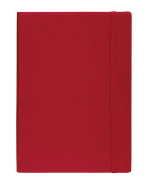 Блокнот з ремінцем 90x140 мм, колір червоний - 93736-105- Фото №1