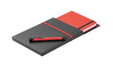 Набор из шариковой ручки и блокнота, цвет красный - 93795-105- Фото №2