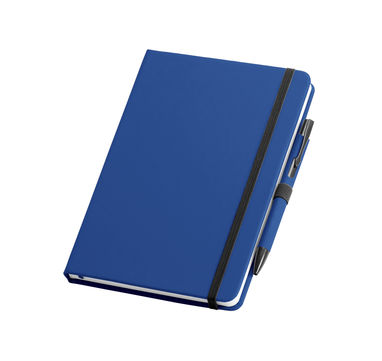 Набор из шариковой ручки и блокнота, цвет королевский синий - 93795-114- Фото №1