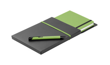 Набір з кулькової ручки, блокнота, колір світло-зелений - 93795-119- Фото №2