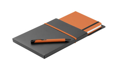 Набір з кулькової ручки, блокнота, колір помаранчевий - 93795-128- Фото №2