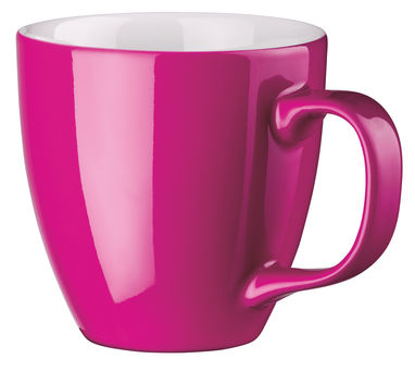 Фарфоровий кухоль, 460 мл, колір рожевий - 94044-122- Фото №1