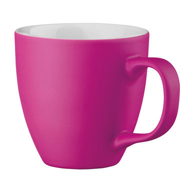 Фарфоровий кухоль, 460 мл, колір рожевий - 94045-122- Фото №1