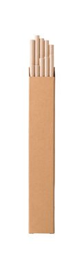 LAMONE. Набор из 10 трубочек из крафт-бумаги, цвет натуральный - 94098-160- Фото №2