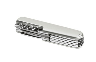 Многофункциональный карманный нож, цвет сатин серебро - 94155-127- Фото №1