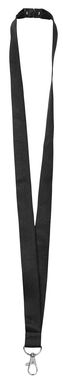 Шнурок на шею с карабином, цвет черный - 94409-103- Фото №2