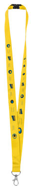 Шнурок на шею с карабином, цвет желтый - 94409-108- Фото №3