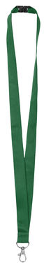 Шнурок на шию з карабіном, колір зелений - 94409-109- Фото №2