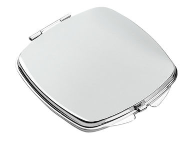 Металеве дзеркало кишенькове, колір срібний - 94860-107- Фото №2