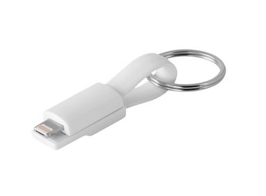 USB-кабель с разъемом 2 в 1, цвет белый - 97152-106- Фото №1