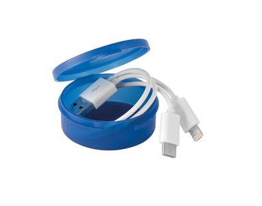 USB-кабель 3 в 1, цвет королевский синий - 97153-114- Фото №1