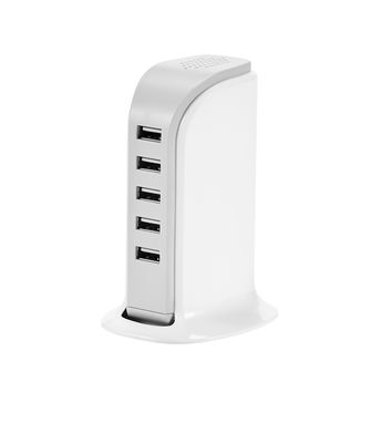 Зарядна станція USB, колір білий - 97154-106- Фото №1