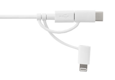 USB-кабель 3 в 1, цвет белый - 97157-106- Фото №4