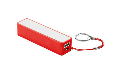 Универсальный внешний аккумулятор, цвет красный - 97311-105- Фото №1