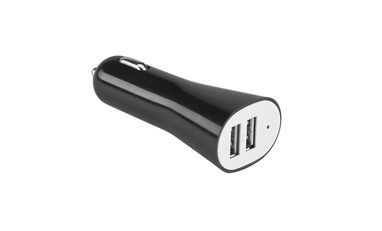 Зарядное USB устройство для автомобиля, цвет черный - 97316-103- Фото №1