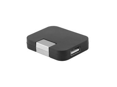 USB хаб 2.0, цвет черный - 97318-103- Фото №1