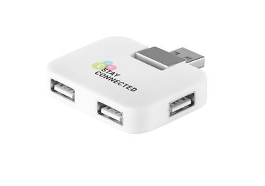 USB хаб 2.0, цвет белый - 97318-106- Фото №3