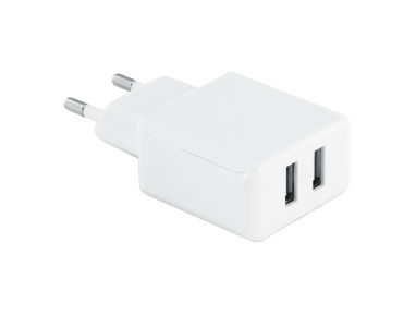 Зарядное USB устройство, цвет белый - 97362-106- Фото №1