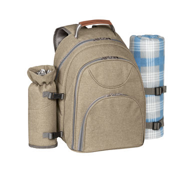 Термічний рюкзак для пікніка, колір матовий світло-коричневий - 98422-111- Фото №1