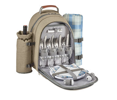 Термічний рюкзак для пікніка, колір матовий світло-коричневий - 98422-111- Фото №2