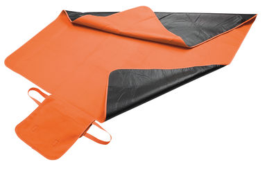 Дорожный флисовый плед, водонепроницаемое дно, 160 г/м2, цвет оранжевый - 99077-128- Фото №4