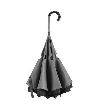 Зонт обратного сложения., цвет серый - 99146-113- Фото №2