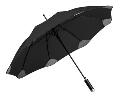 Автоматична парасолька з поліестеру, 8 секторів, SANTINI, колір чорний - 99156-103- Фото №1