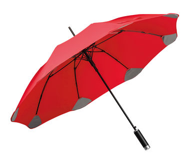 Автоматична парасолька з поліестеру, 8 секторів, SANTINI, колір червоний - 99156-105- Фото №1