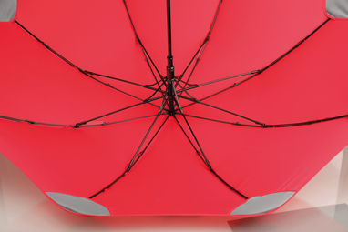 Автоматична парасолька з поліестеру, 8 секторів, SANTINI, колір червоний - 99156-105- Фото №5