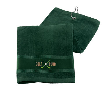 GOLFI. Бавовняний рушник для гольфу, колір темно-зелений - 99964-129- Фото №2