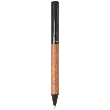 Ручка шариковая Timbre, цвет сплошной черный, коричневый - 10777690- Фото №3