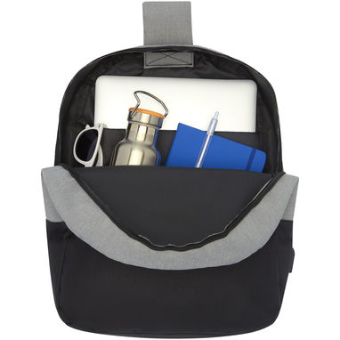 Рюкзак для ноутбука Mono, колір сірий, суцільний чорний - 12050906- Фото №4
