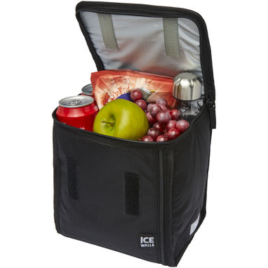 Сумка-холодильник для обідів Ice-wall, колір суцільний чорний - 12059390- Фото №4