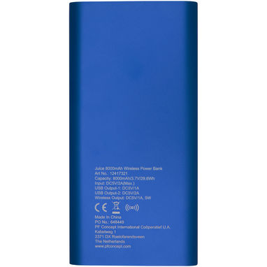 Зарядное устройство беспроводное портативное Juice, цвет ярко-синий - 12417353- Фото №3