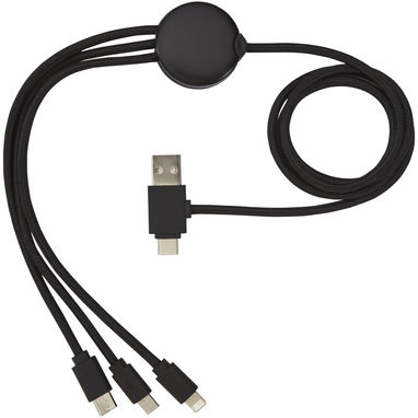 Зарядний кабель Gleam, колір суцільний чорний - 12418690- Фото №2
