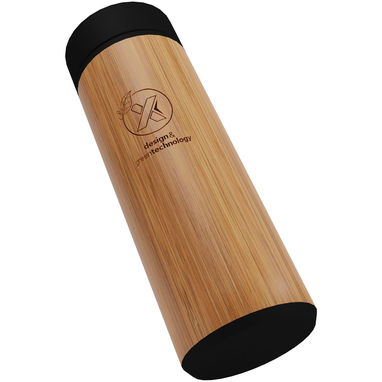 Пляшка бамбукова розумна SCX.design D11, колір суцільний чорний, дерево - 1PX05690- Фото №6
