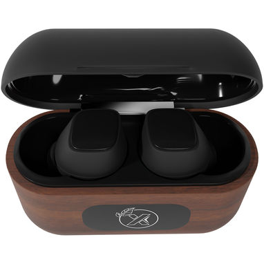  Навушники True Wireless SCX.design E18, колір дерево, суцільний чорний - 1PX05871- Фото №6