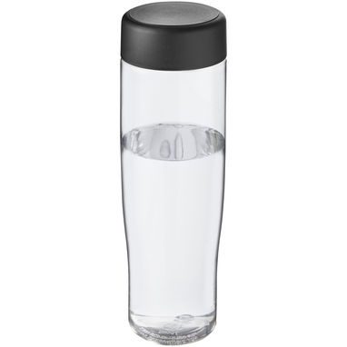 Пляшка для води H2O Tempo, колір прозорий, суцільний чорний - 21043200- Фото №1