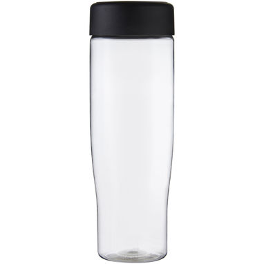 Пляшка для води H2O Tempo, колір прозорий, суцільний чорний - 21043200- Фото №2