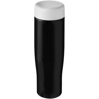 Пляшка для води H2O Tempo, колір суцільний чорний, білий - 21043207- Фото №1
