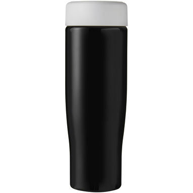 Пляшка для води H2O Tempo, колір суцільний чорний, білий - 21043207- Фото №2