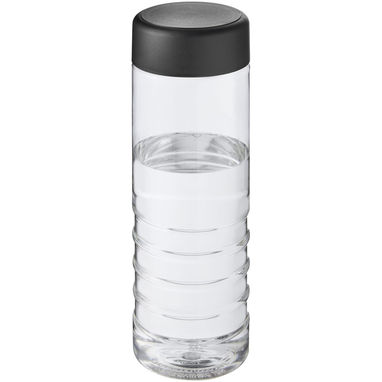 Пляшка для водиH2O Treble, колір прозорий, суцільний чорний - 21043400- Фото №1