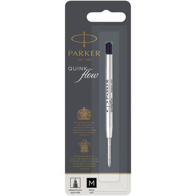 Стержень для шариковой ручки сменный Quinkflow, цвет серебристый, сплошной черный - 42000281- Фото №1
