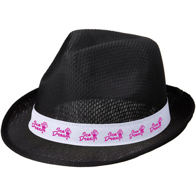 Шляпа Trilby, цвет сплошной черный, белый - 11107011- Фото №3