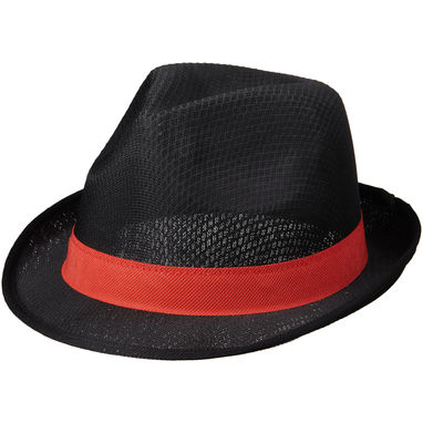 Шляпа Trilby, цвет сплошной черный, красный - 11107013- Фото №1