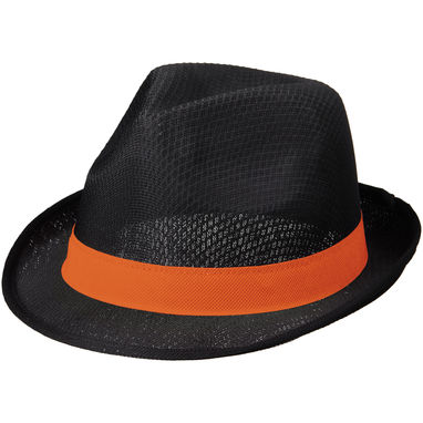 Шляпа Trilby, цвет сплошной черный, оранжевый - 11107014- Фото №1