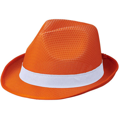 Шляпа Trilby, цвет оранжевый, белый - 11107041- Фото №1