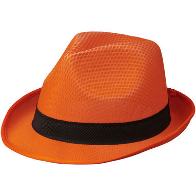 Шляпа Trilby, цвет оранжевый, сплошной черный - 11107042- Фото №1